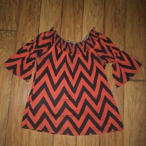 Chevron knit tunic